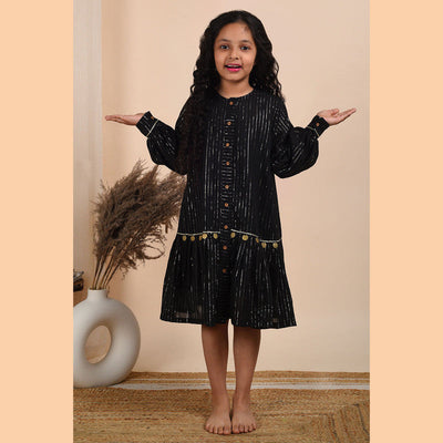 Birthday Dress | Cotton Dress for Girls | Black