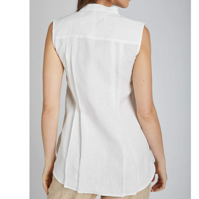 Pure Hemp Sleeveless Shirt | White