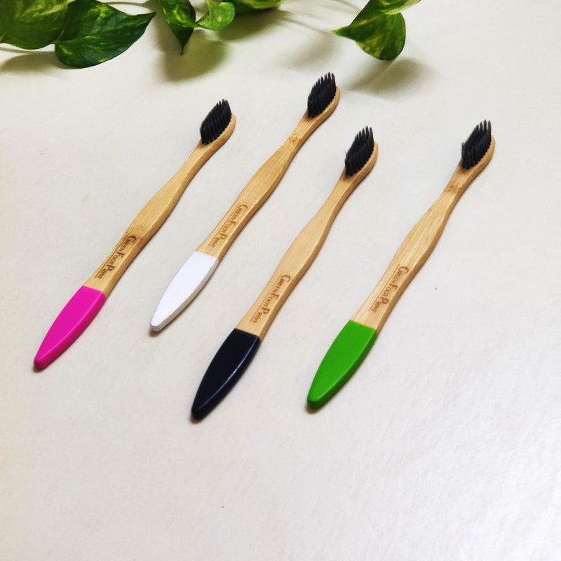 Natural Bamboo Toothbrush | Charcoal Bristles