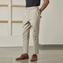 Cotton Linen Trousers | Smoky White