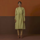 Cotton Silk Angrakha Kurta | Green