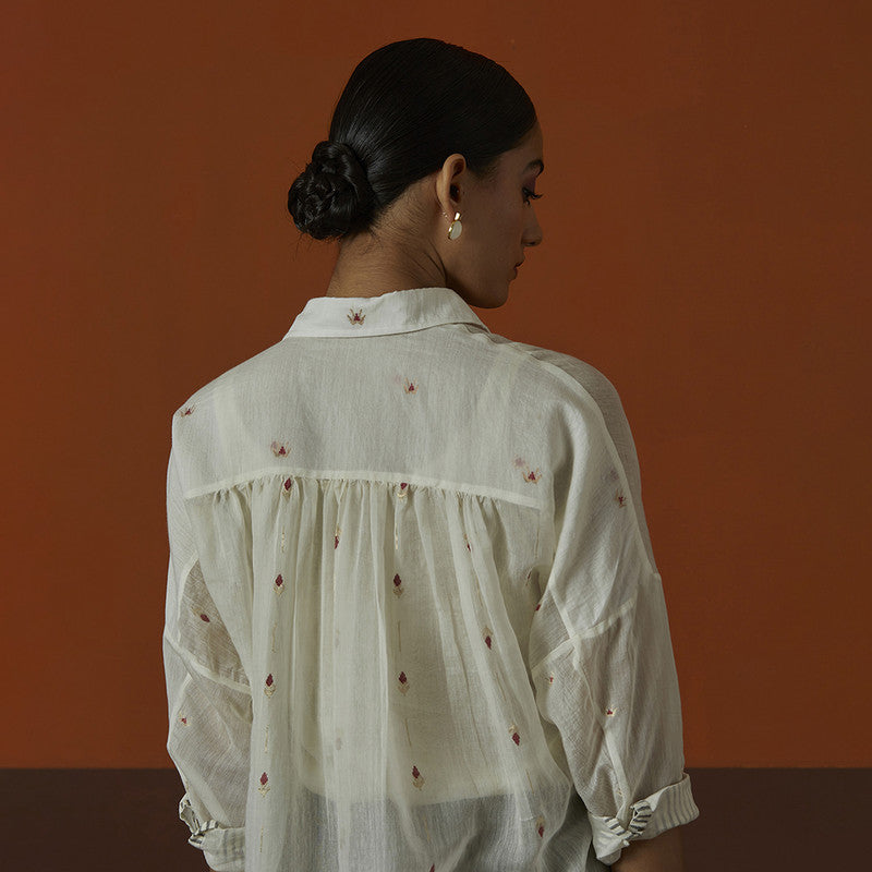 Cotton Silk Shirt | White