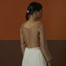 Cotton Silk Blouse | Brown