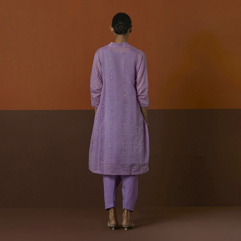 Cotton Silk Kurta | Purple