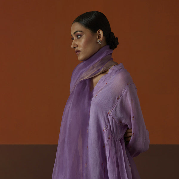 Cotton Silk Kurta | Purple