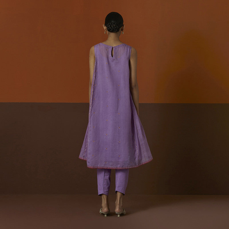 Cotton Silk Kurta | Purple