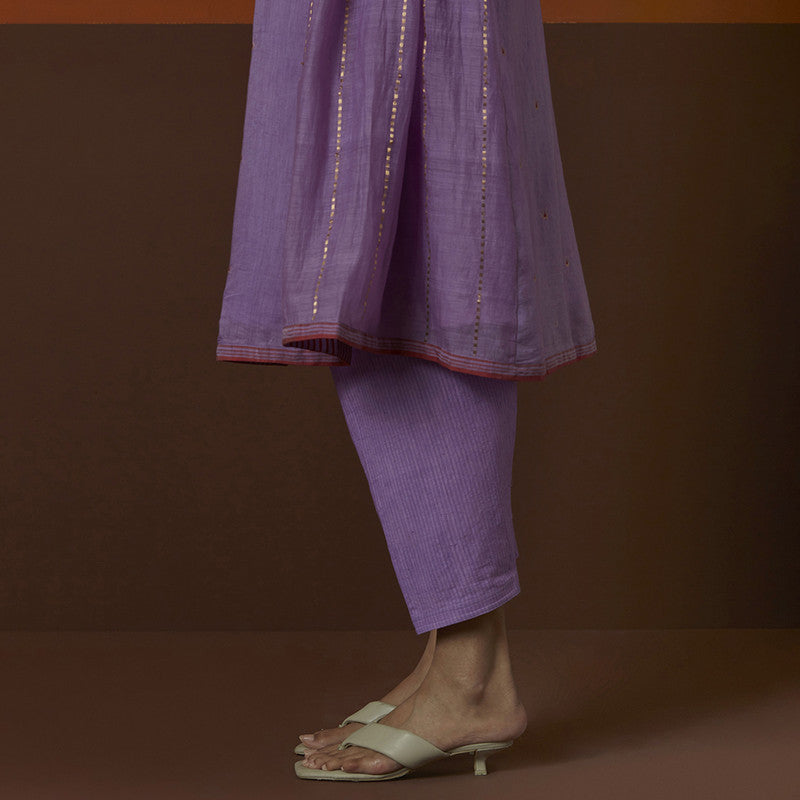 Cotton Silk Kurta | Purple