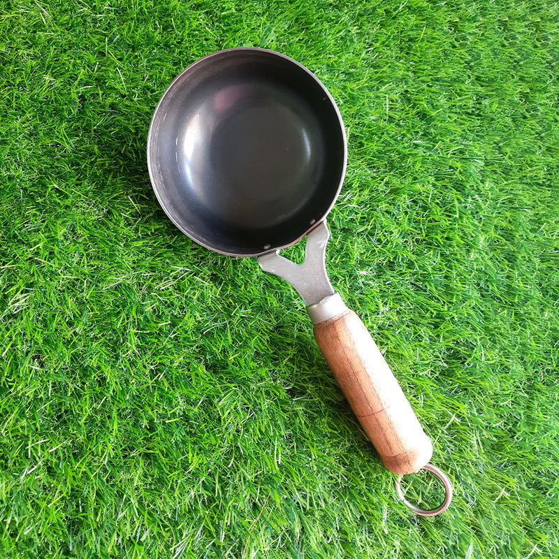 Iron Tadka Pan With Handle | Black | 10.6x5.1x3.1 inches