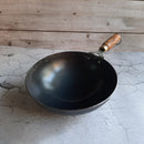 Iron Deep Wok Pan | Black | 9 Inch