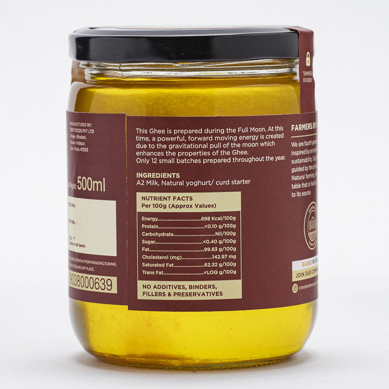 A2 Cow Ghee | Full Moon Cultured | 500 ml