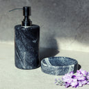 Marble Dispenser & Tray | Black | Set of 2