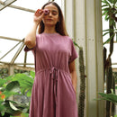 Organic Cotton A-Line Dress | Dusty Lilac