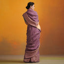 Festive Wear | Pure Linen Saree with Jamdani Motifs | Purple