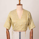 Linen Striped Blouse | Yellow