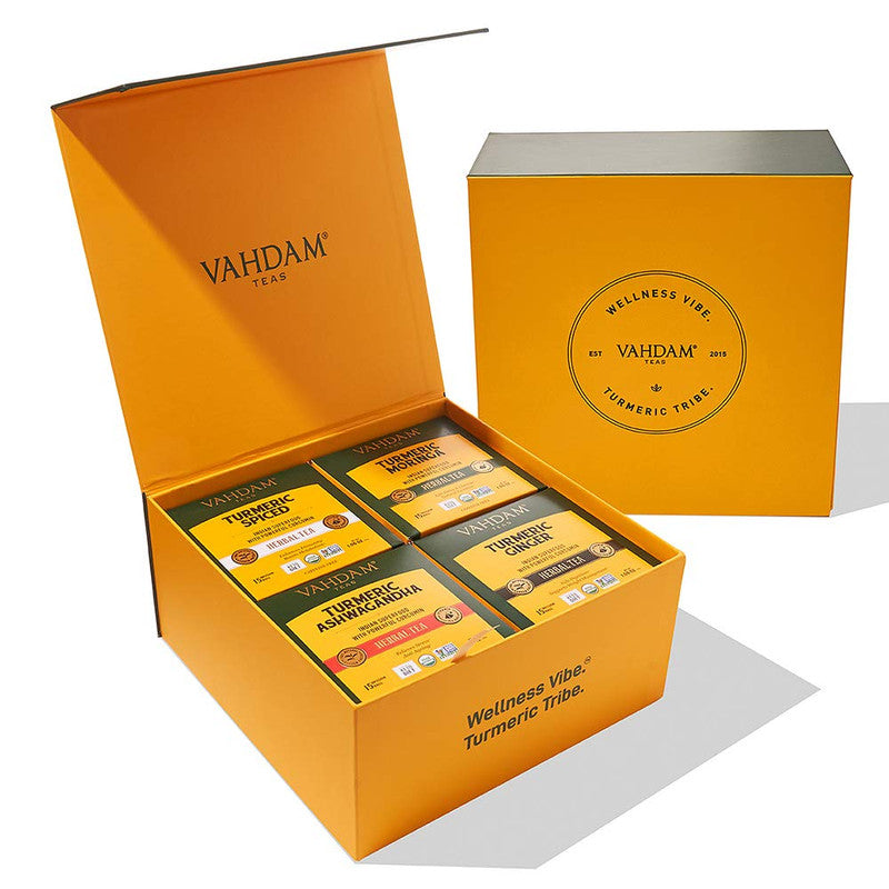 Assorted Turmeric Wellness Tea Kit | 15x4 Variants | 60 Tea Bags