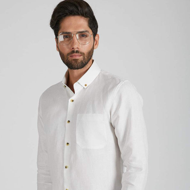 Hemp Buttondown Shirt | White