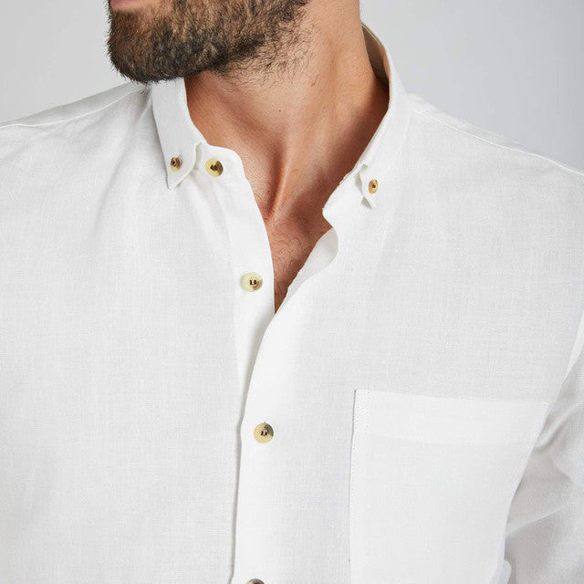 Hemp Buttondown Shirt | White