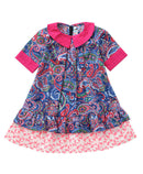 Multicolor Printed Cotton Dress for Girls