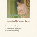 Linen Saree | Festive Wear for Women | Pink