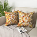 Cotton Cushion Covers | Floral Printed | Yellow | Set of 2