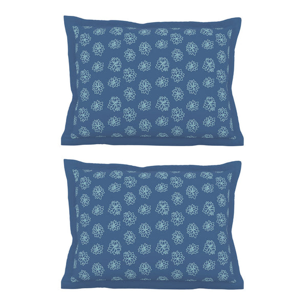 Cotton Pillow Covers | Blue | Set of 2