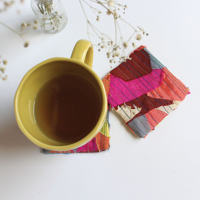 Upcycled Tea Coaster Set