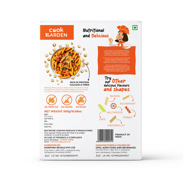 Makhana Pasta | High Protein Healthy Diet | Maida Free & Cholesterol Free | 300 g