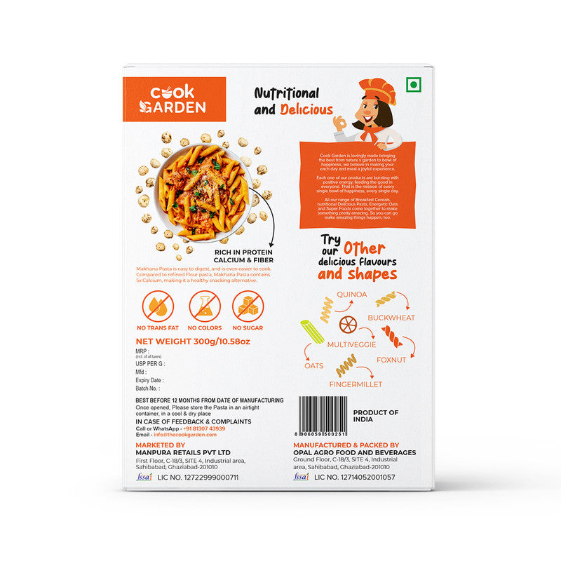 Makhana Pasta | High Protein Healthy Diet | Maida Free & Cholesterol Free | 300 g