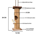 Bird House | Bird Nest with Adjustable Rope | Bamboo | 30 cm