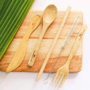 Cutlery Set | Handcrafted Cutlery Spoon Fork Knife Bamboo Straw