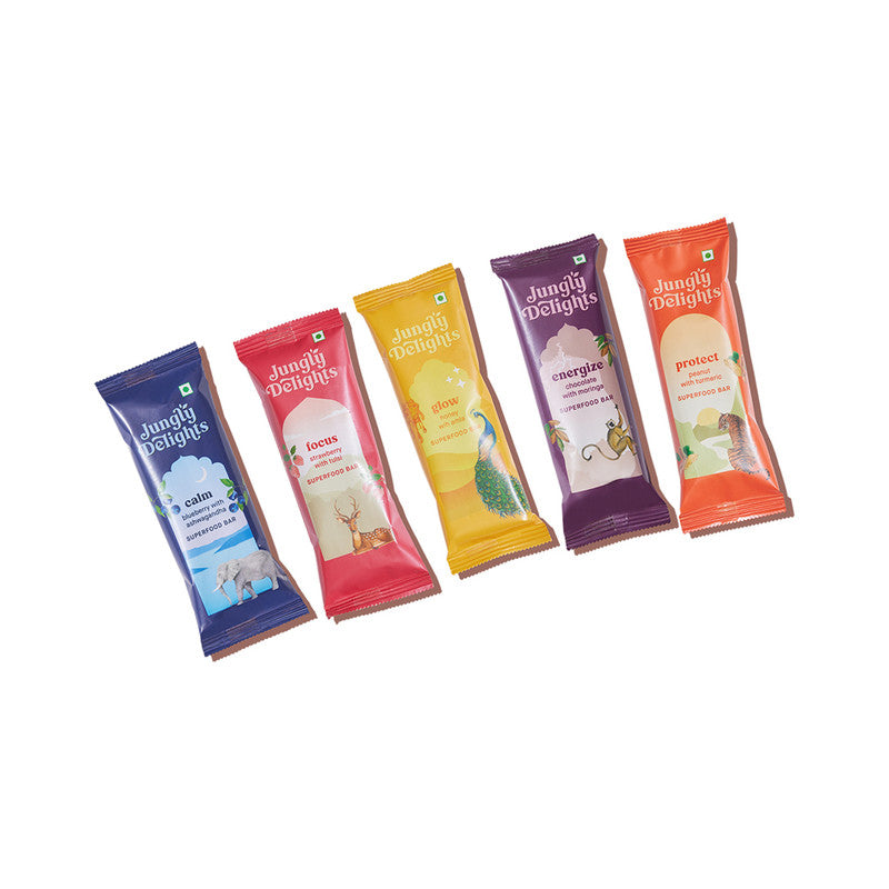 Gluten Free Superfood Bars | Assortment Box | 5 Bars | 38 g Each