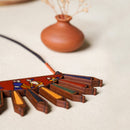 Upcycled Fabric & Wood Necklace