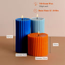 Soy Wax Scented Pillar Candles | Aquatique | 12-20 Hours | Set of 3