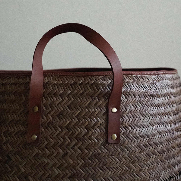 Vegan Leather Basket | Big