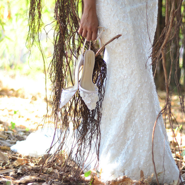 Vegan Cruelty Free Bridal Heels | White