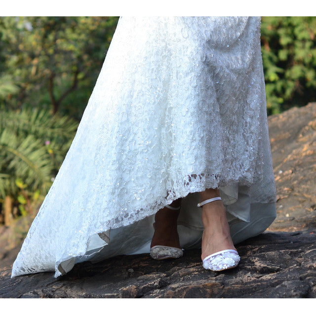 Vegan Cruelty Free Bridal Heels | White