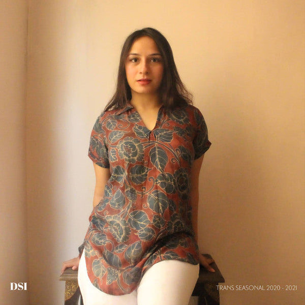 Organic Cotton Kalamkari Tunic | Handpainted