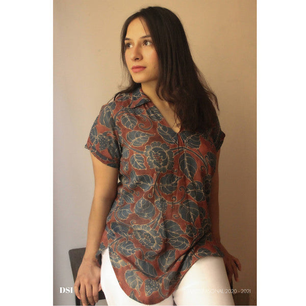 Organic Cotton Kalamkari Tunic | Handpainted