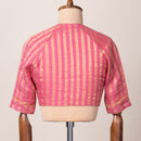 Linen Striped Blouse | Pink & Gold