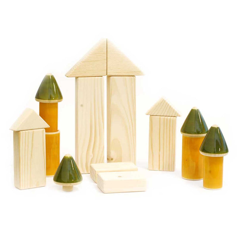 Wooden Building Block Toy for Kids | BPA Free | 18 Pcs