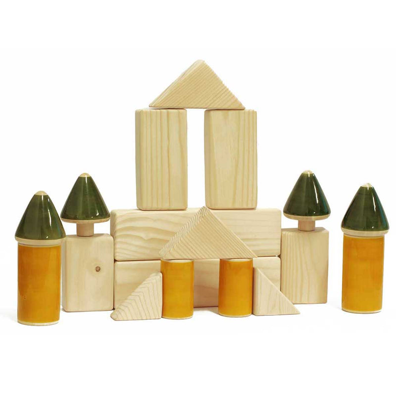 Wooden Building Block Toy for Kids | BPA Free | 18 Pcs