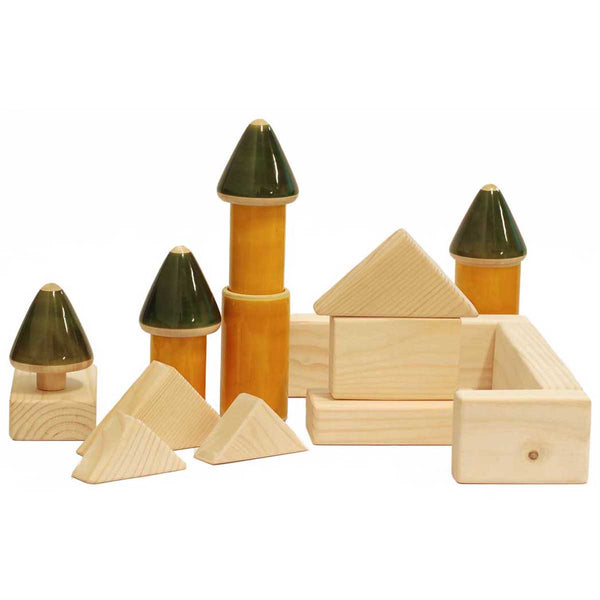 Wooden Building Block Toy for Kids | BPA Free | 18 Pcs