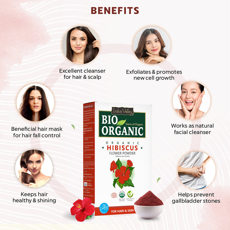 Organic Hibiscus Powder | Gudhal Powder | Exfoliates Dead Skin Cells | 100 g