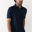 Pure Cotton Polo T-Shirt | Blue