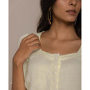 Pure Hemp Square Neck Solid Top | Yellow