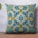 Cotton Cushion Covers | Floral Printed | Teal | Set of 2