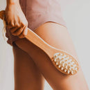 Wooden Body Brush | Double Sided Brush | 2 In 1 | Free Loofah