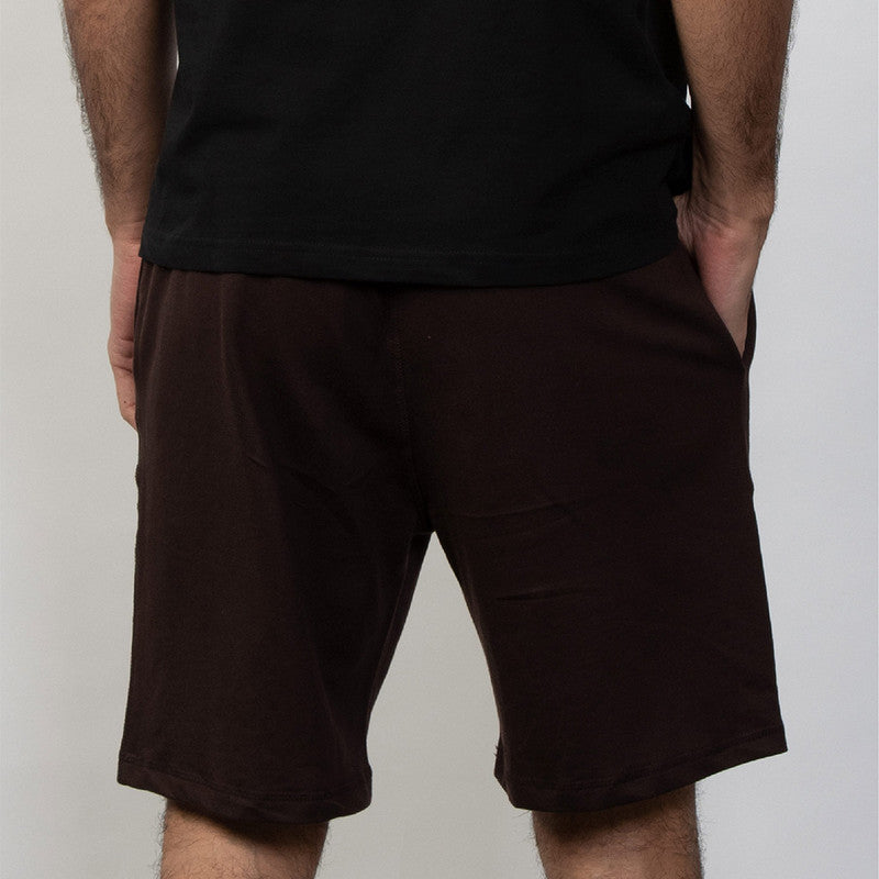 Cotton French Terry Shorts | Brown