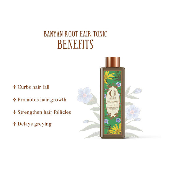 Banyan Root Hair Tonic | Dandruff, Hairfall & Thinning | 200 ml