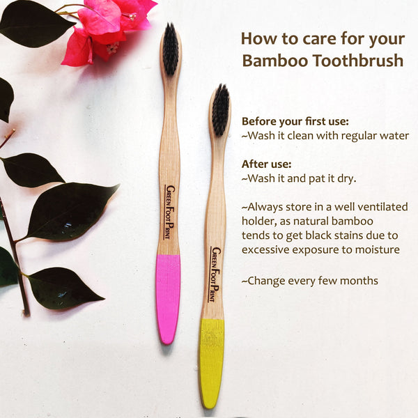 Natural Bamboo Toothbrush | Charcoal Bristles